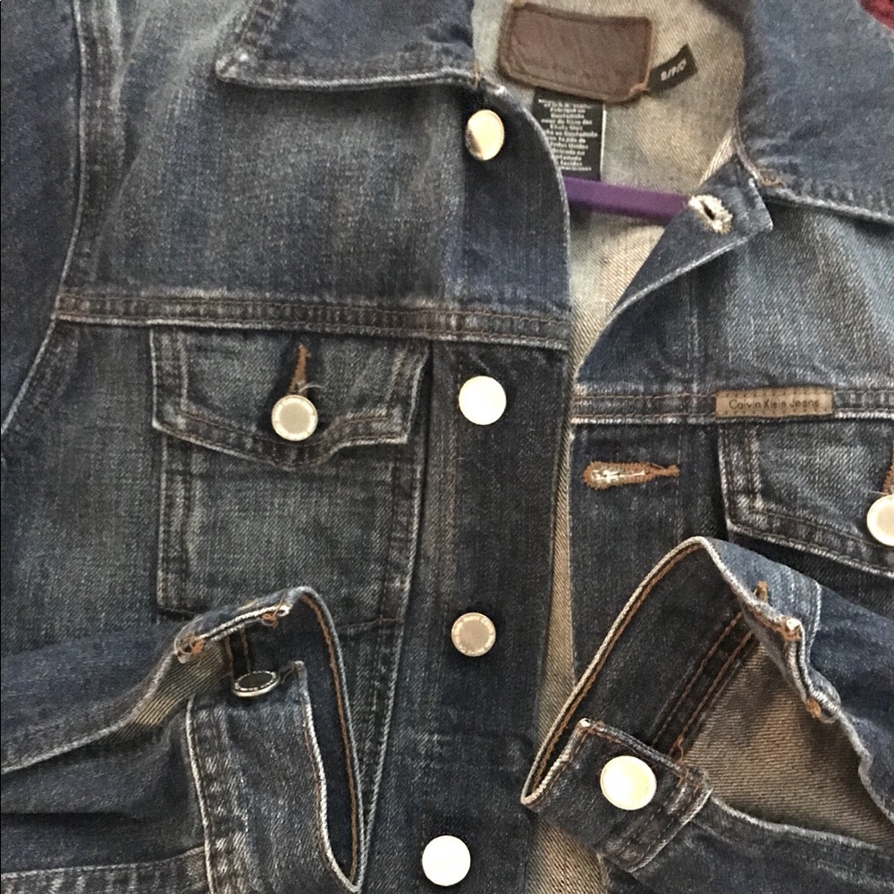 Men’s Calvin Klein dark blue denim jacket Size S